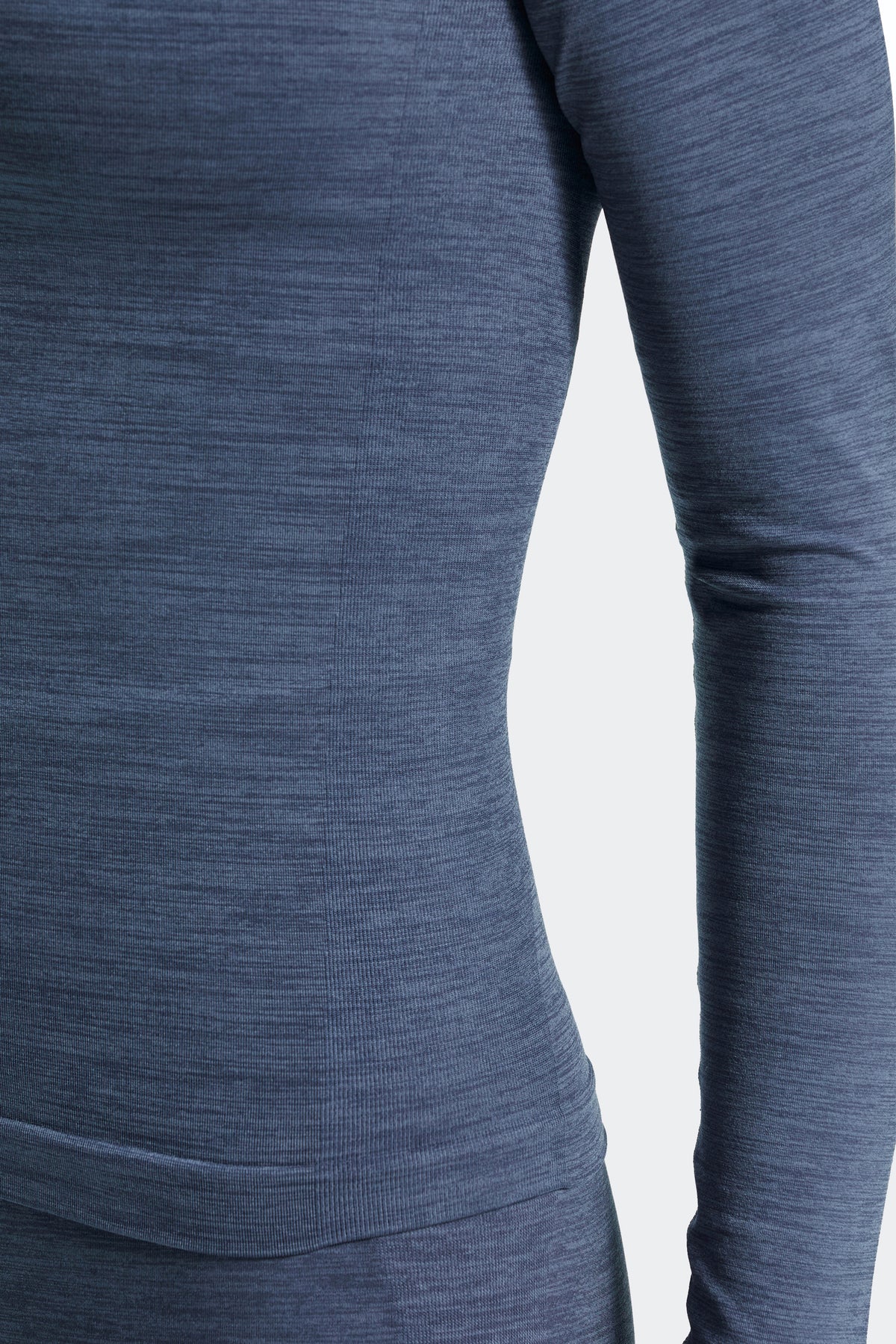 Trail Seamless Full Zip - Greyed Indigo Marl