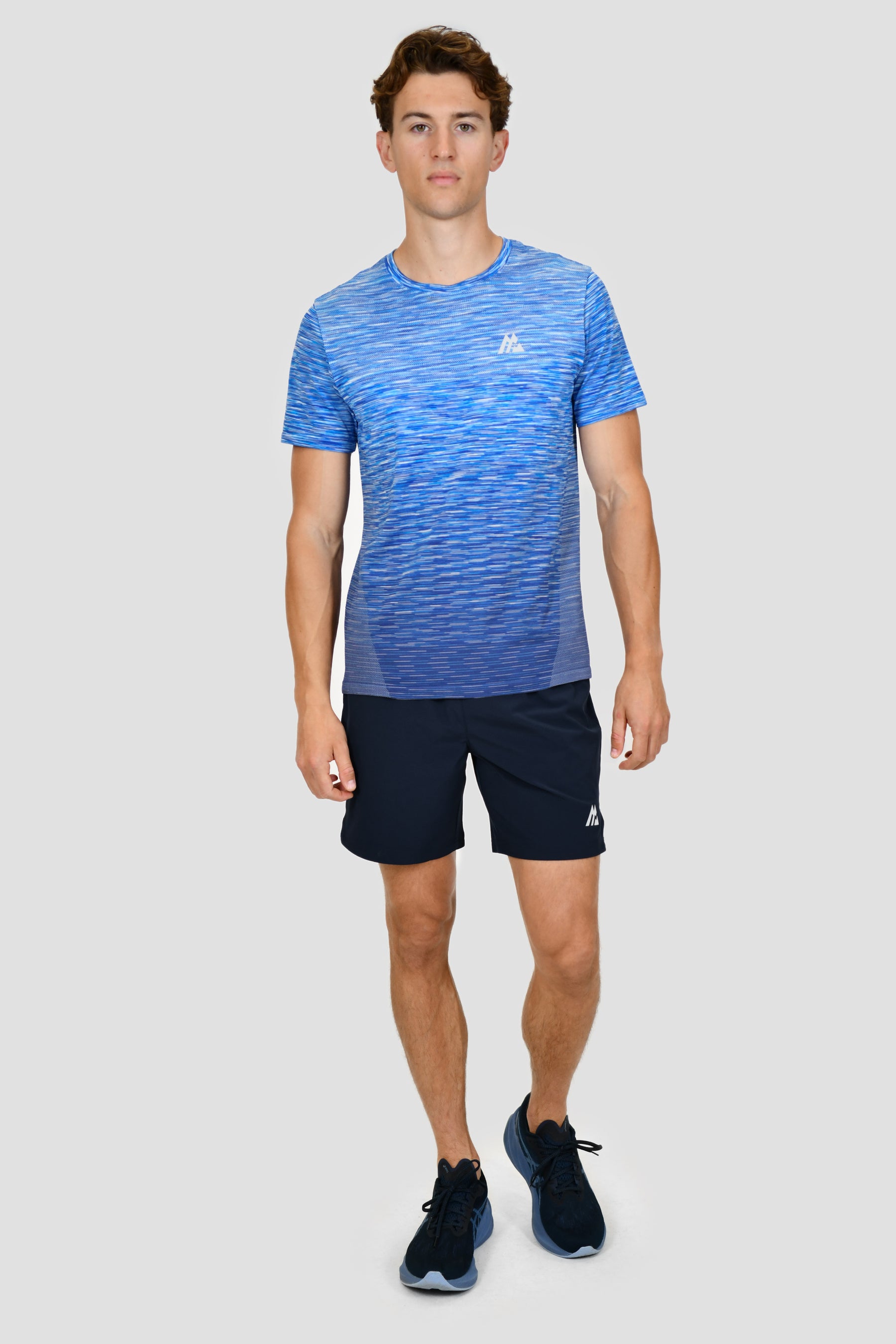 Trail Seamless T-Shirt - Blue/White Multi