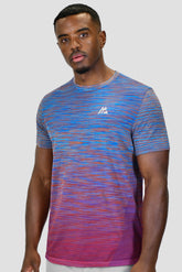 Trail Seamless T-Shirt - Neon Blue/Orange/Red