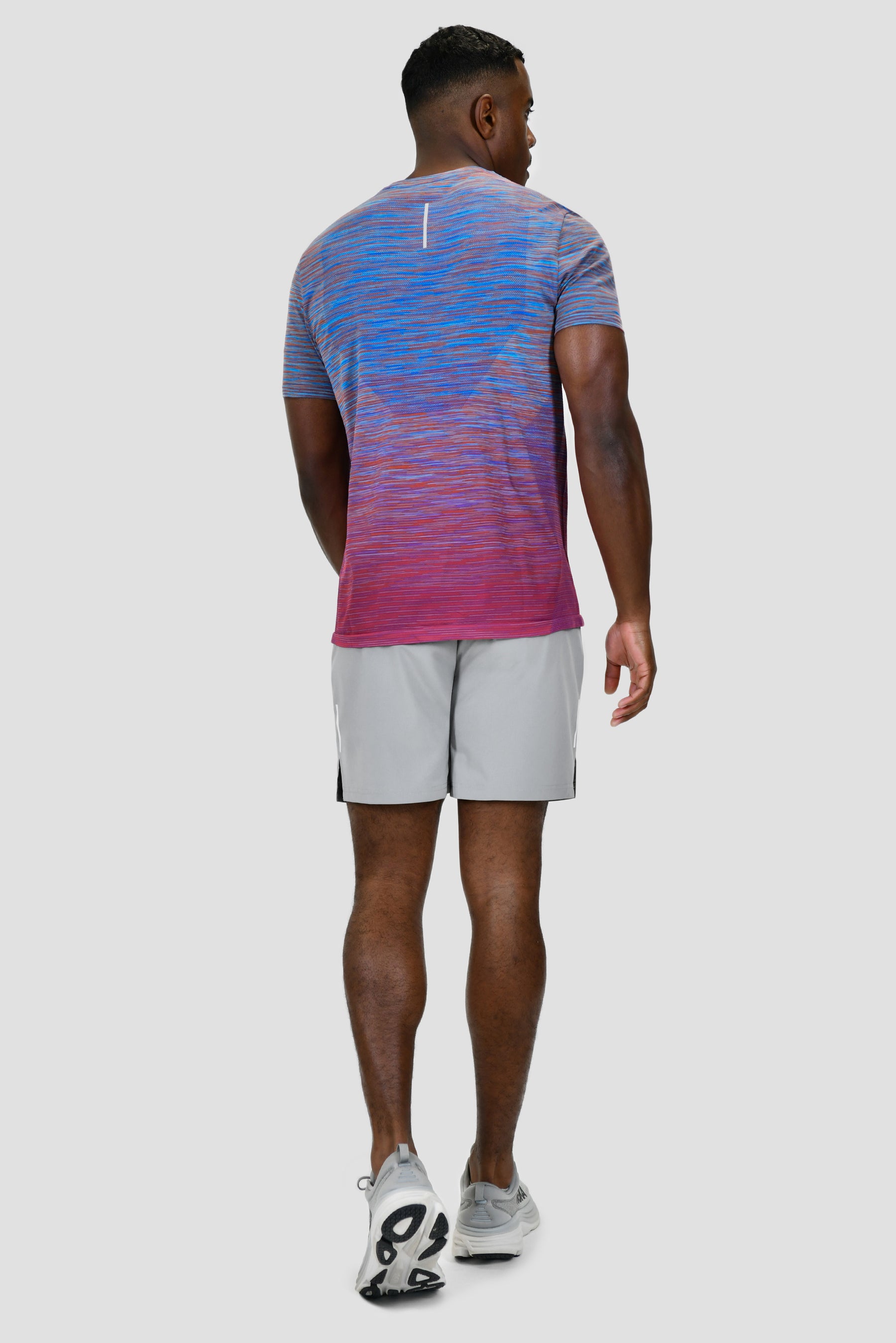 Men's Trail Seamless T-Shirt - Neon Blue/Orange/Red