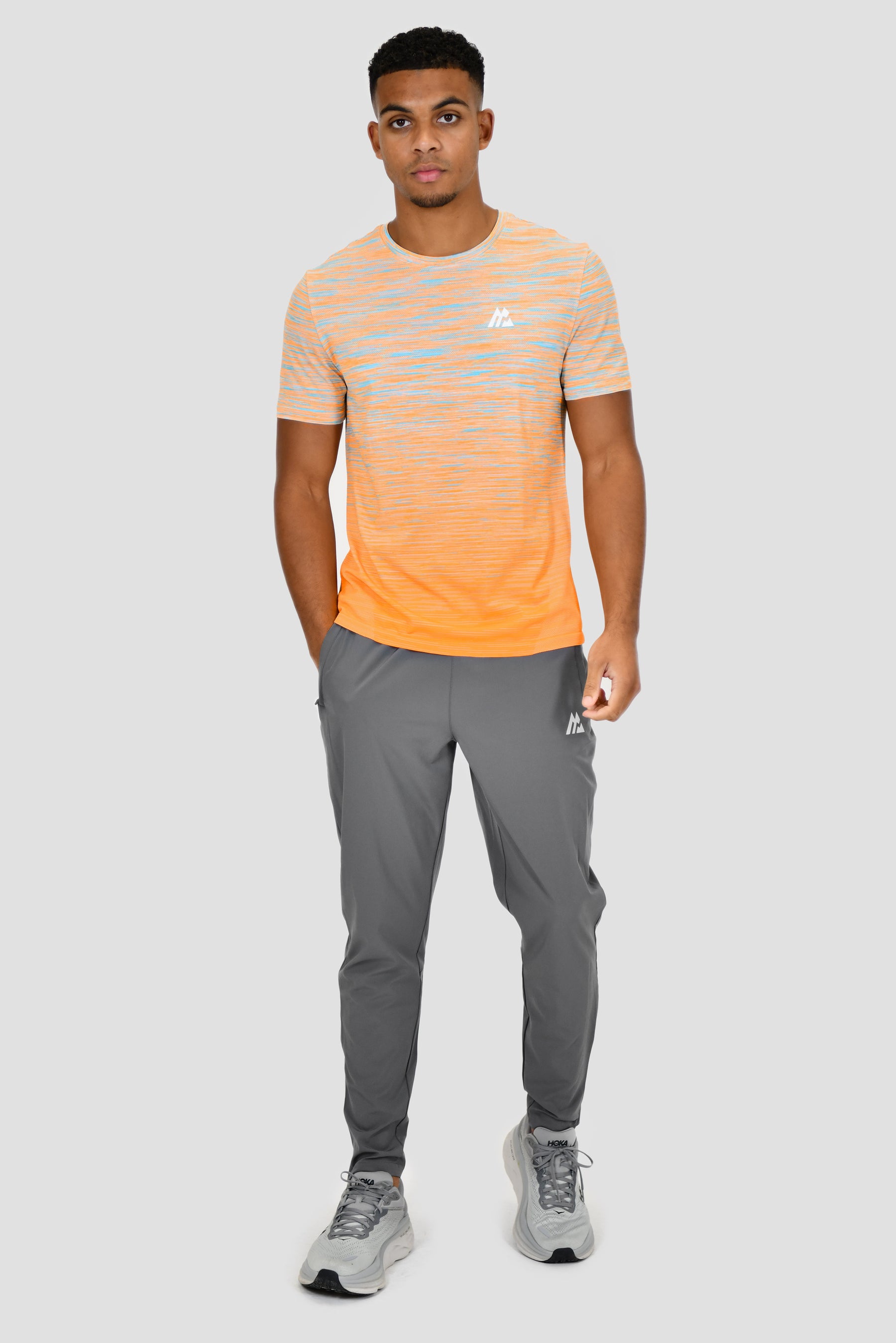 Trail Seamless T-Shirt - Blue/Orange