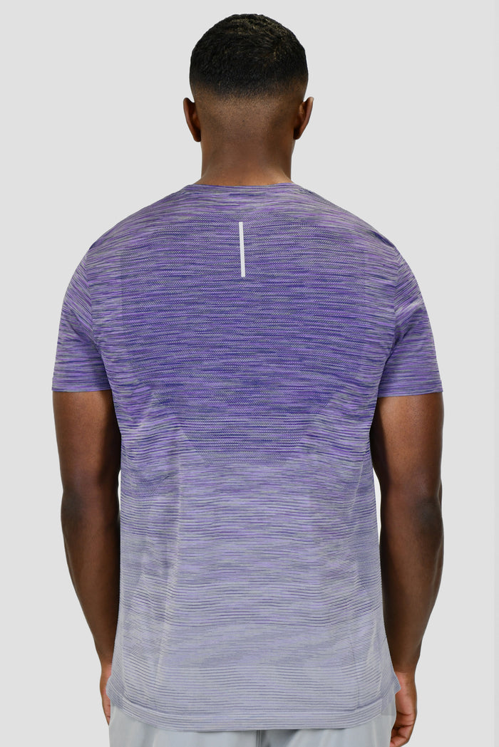 Men's Trail Seamless T-Shirt - Purple/Grey