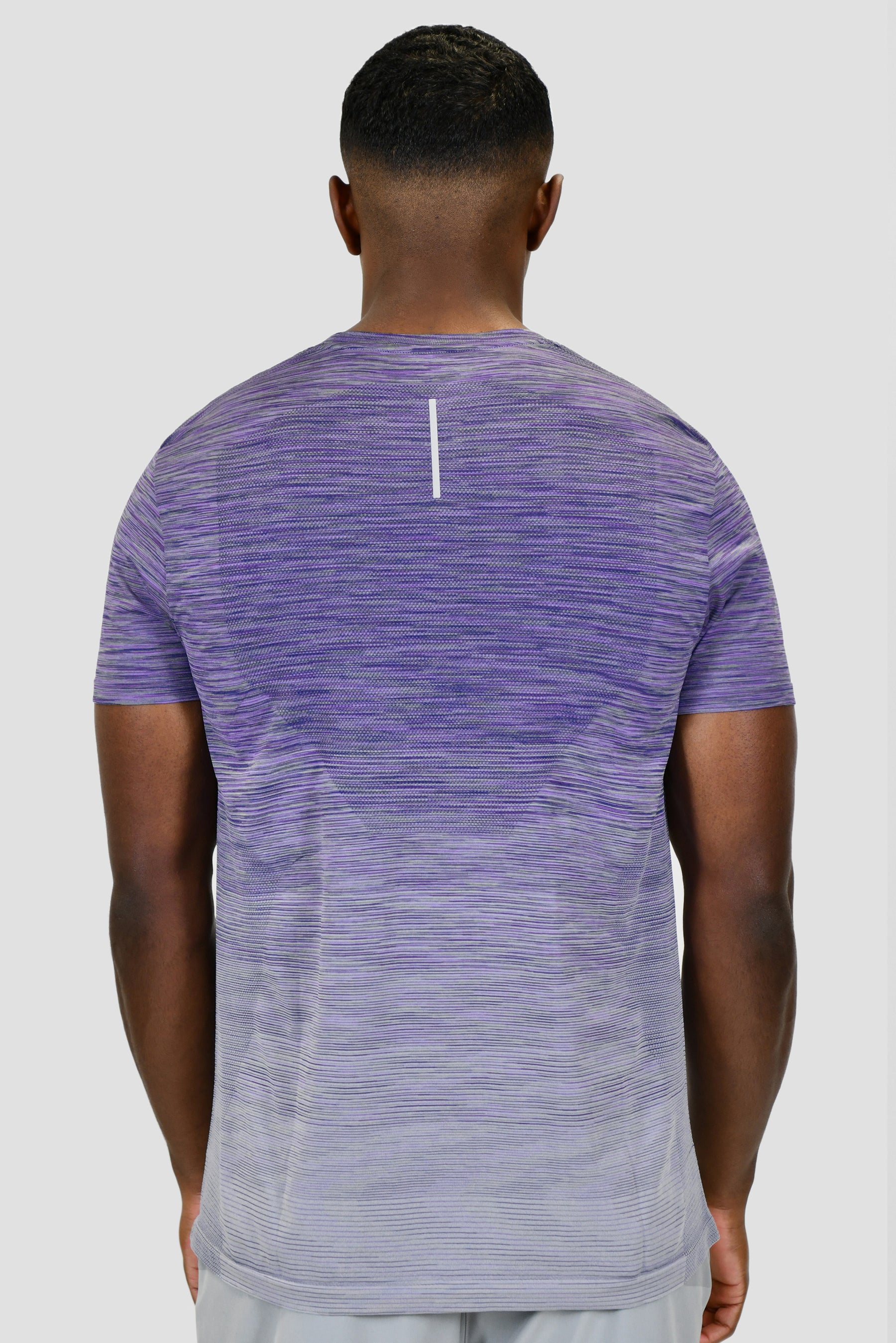 Men's Trail Seamless T-Shirt - Purple/Grey