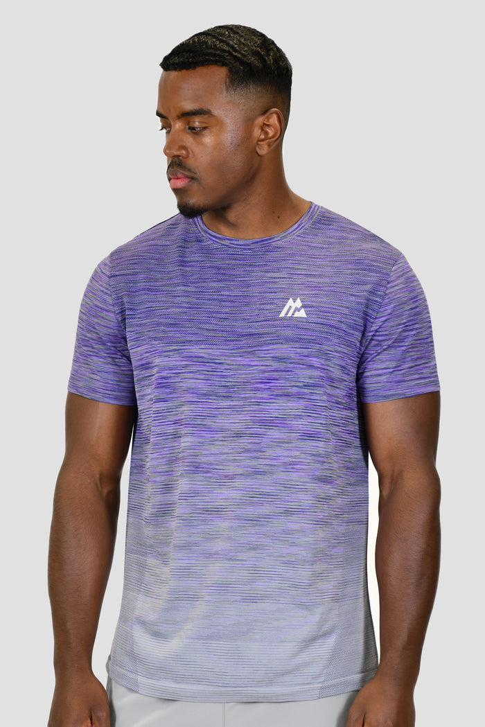 Men's Trail Seamless T-Shirt - Purple/Grey