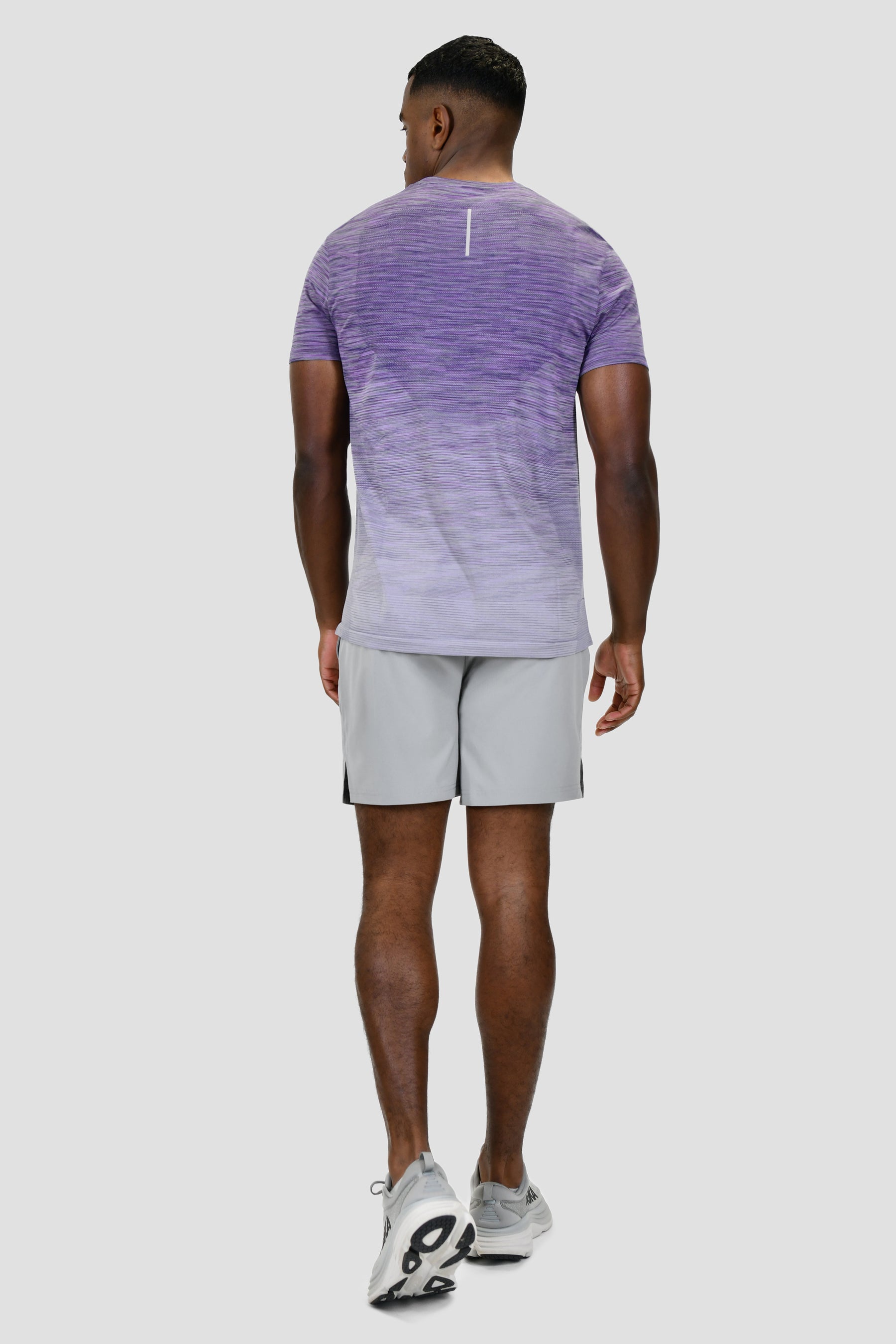 Men's Trail Seamless T-Shirt - Purple/Grey