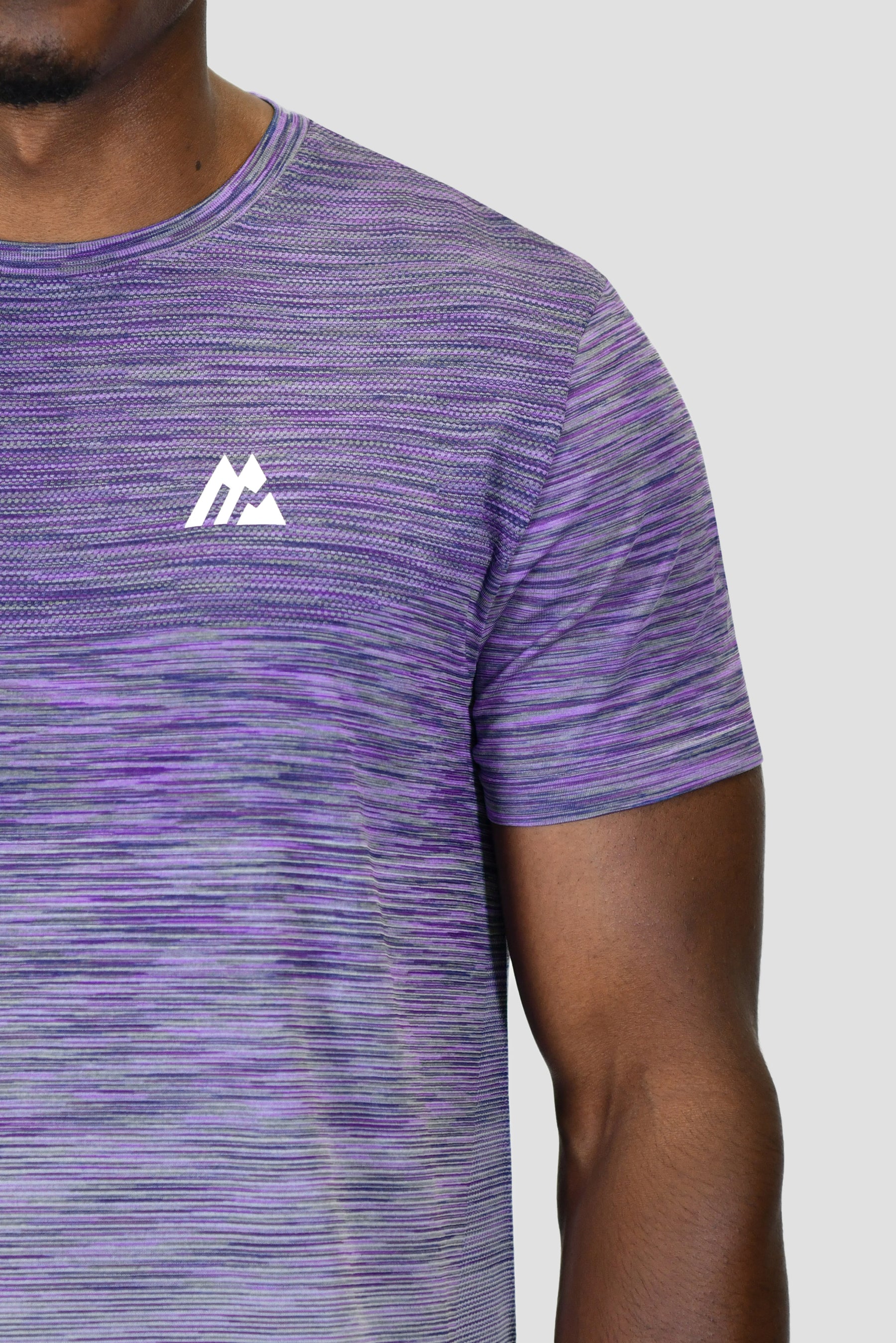 Men's Trail Seamless T-Shirt - Purple/Grey