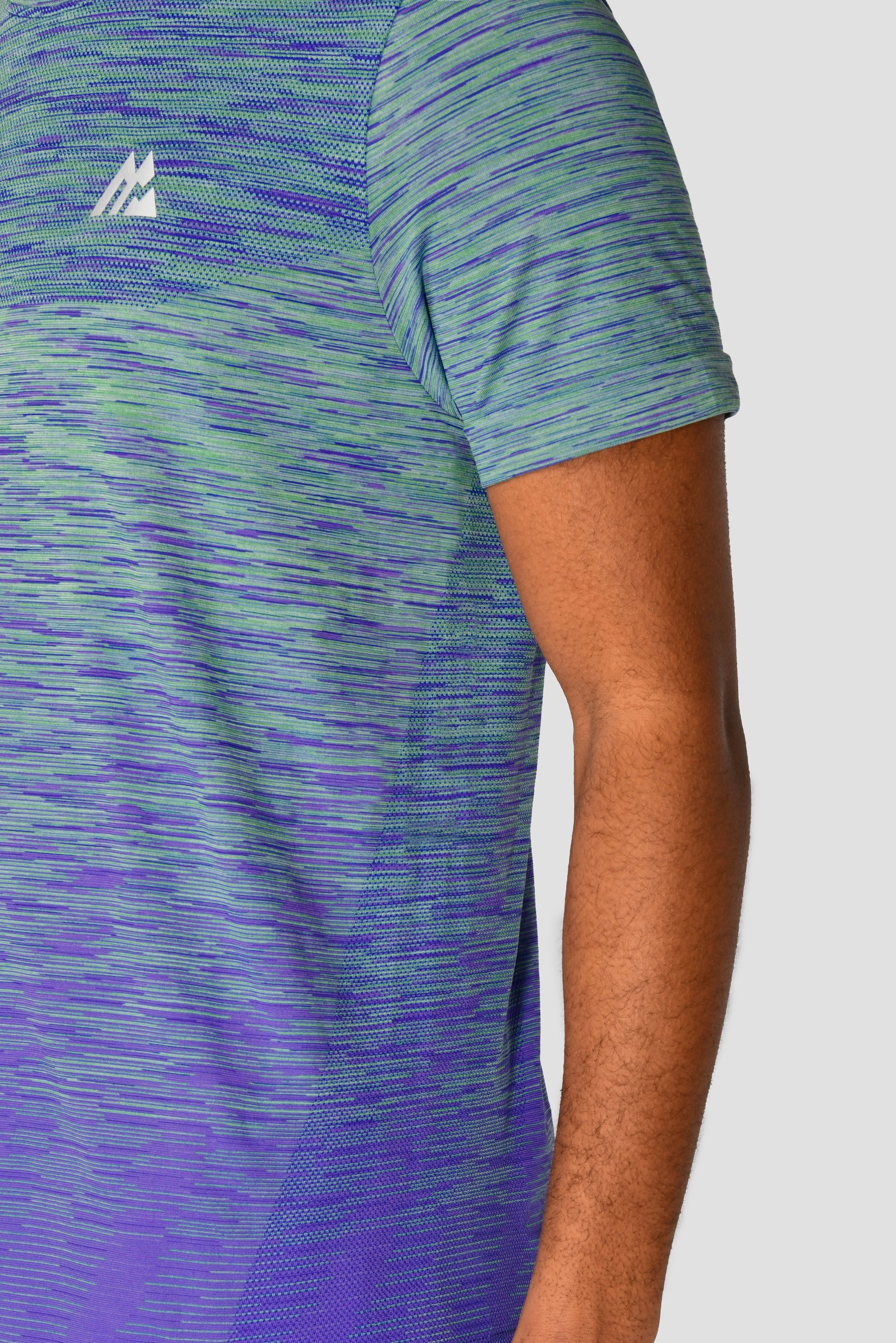 Men's Trail Seamless T-Shirt - Green/Purple
