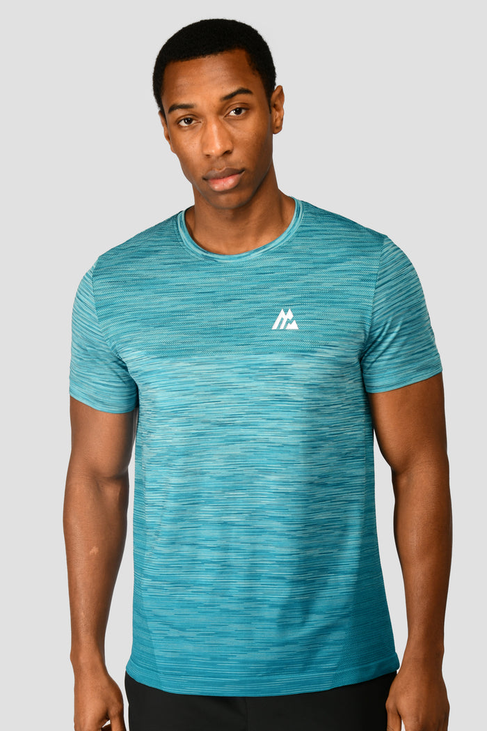 Men's Trail Seamless T-Shirt - Neon Blue/Maya Blue