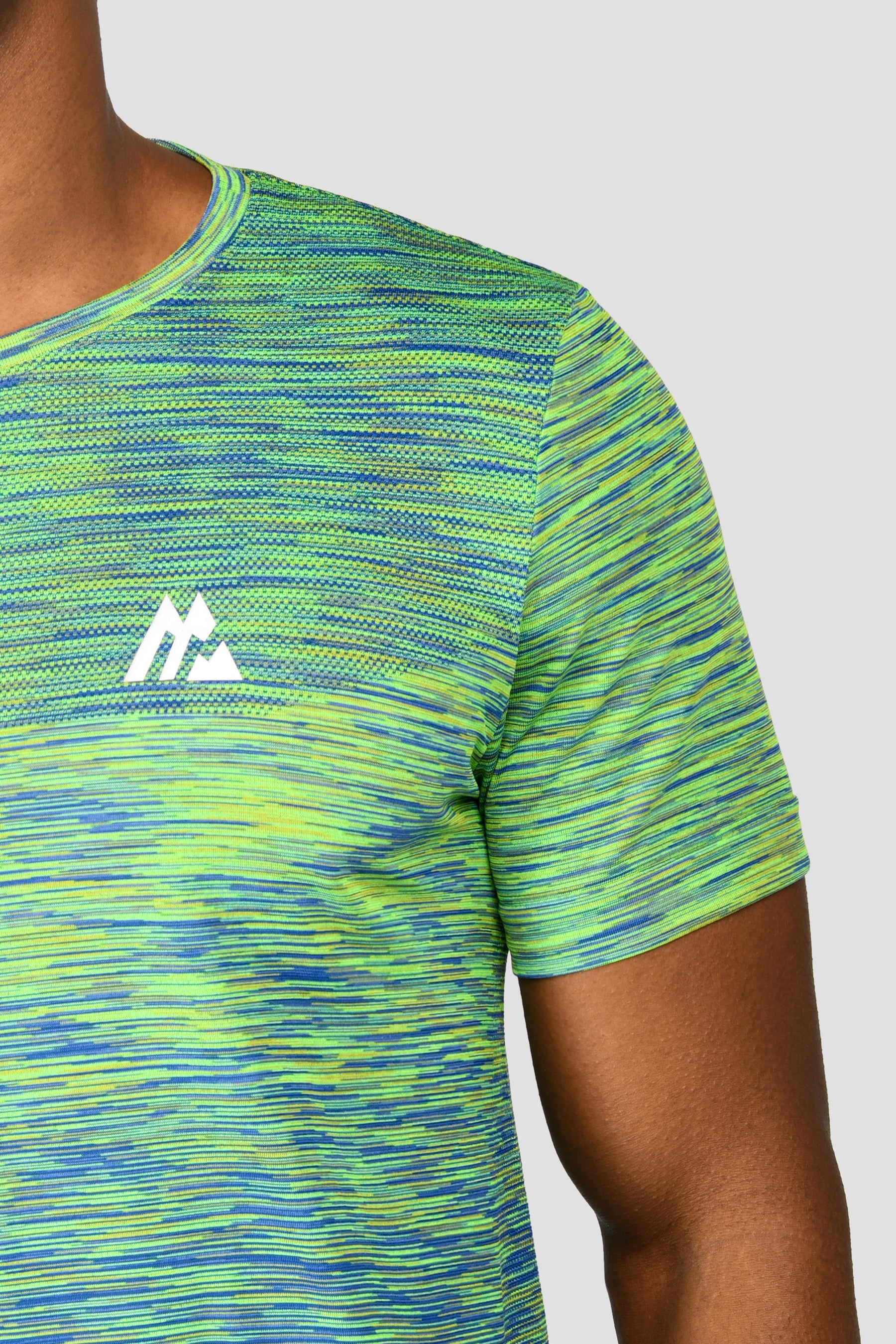 Men's Trail Seamless T-Shirt - OG Neon/Cobalt Blue