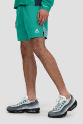 Men's Trail Panel Shorts - Teal/Blue/White