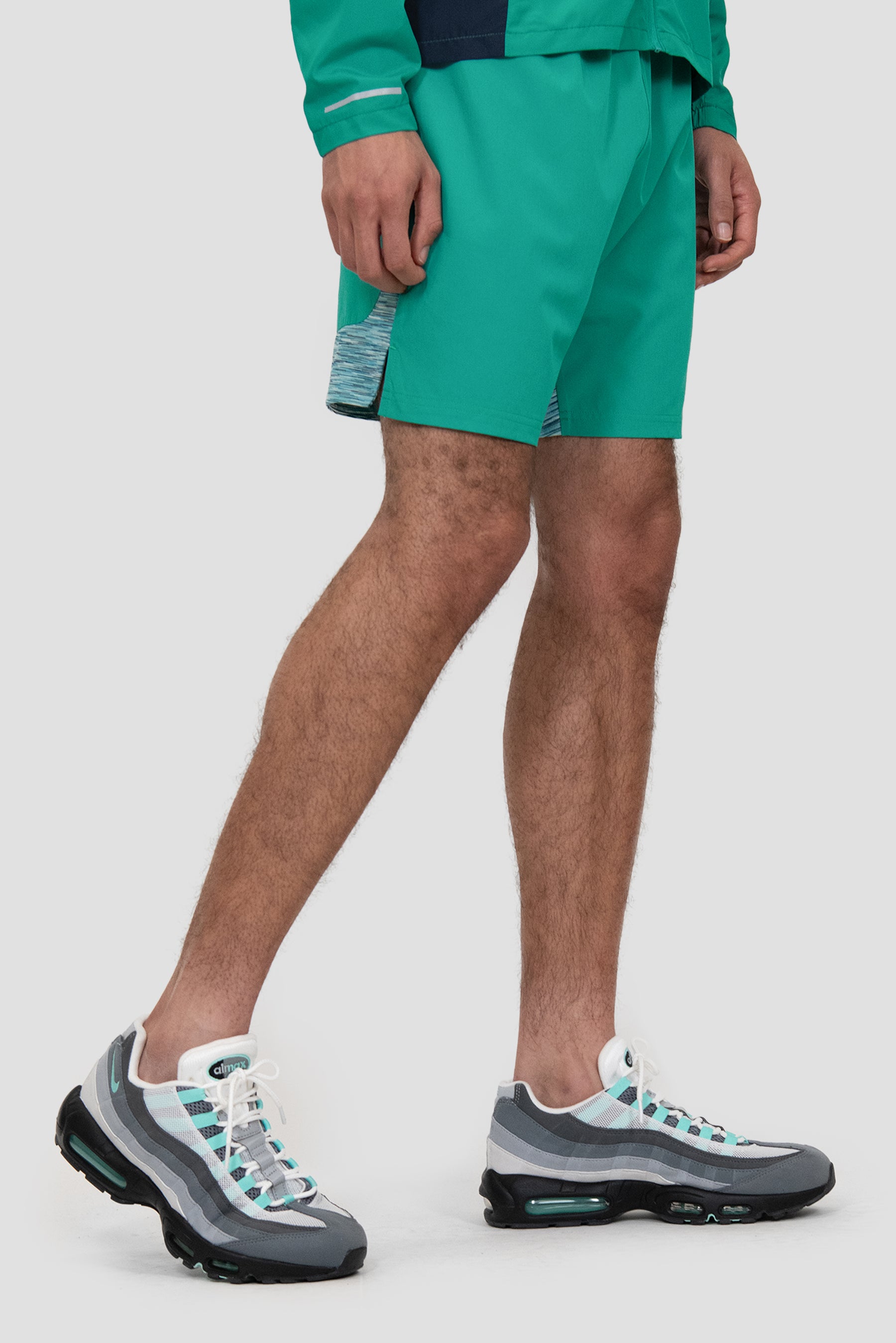 Men's Trail Panel Shorts - Teal/Blue/White