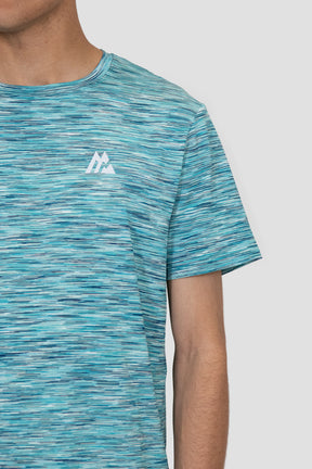 Men's Trail T-Shirt - Turquoise/Blue/White