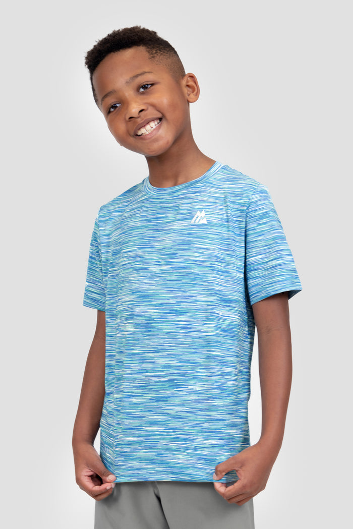 Boys Trail T-Shirt - Blue/Green/White