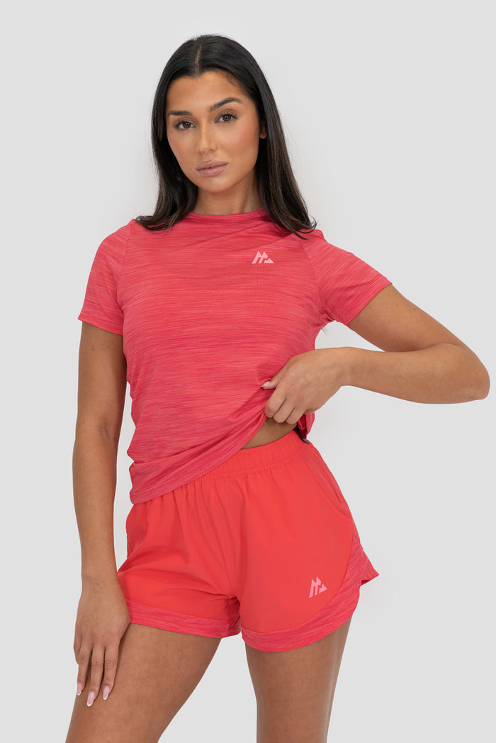 T-shirt de trail pour femme - Multi baies/rose