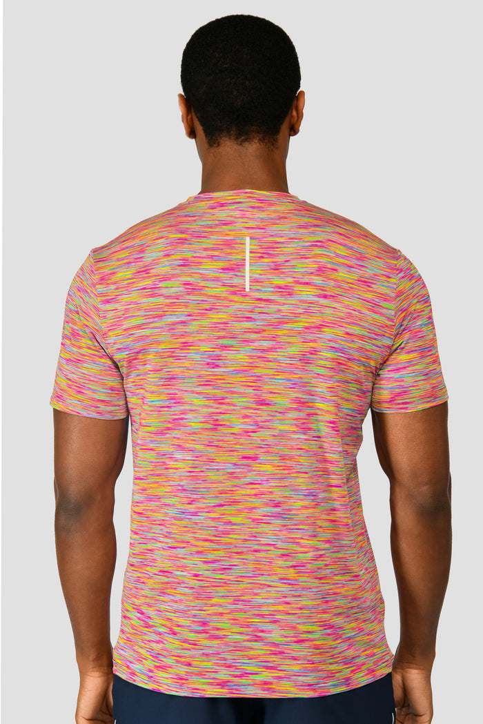 Men's Trail 2.0 T-Shirt - Neon Blue/Neon Orange/Pink
