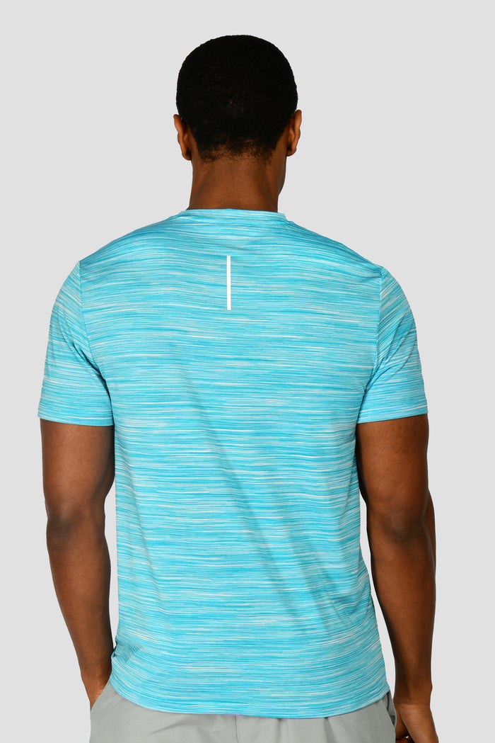 Men's Trail 2.0 T-Shirt - Neon Blue/White