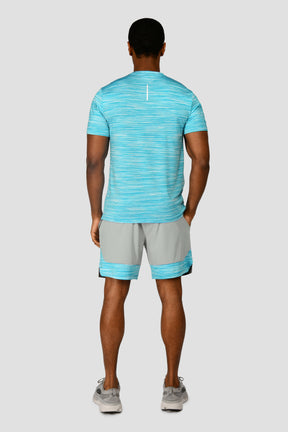 Men's Trail 2.0 T-Shirt - Neon Blue/White