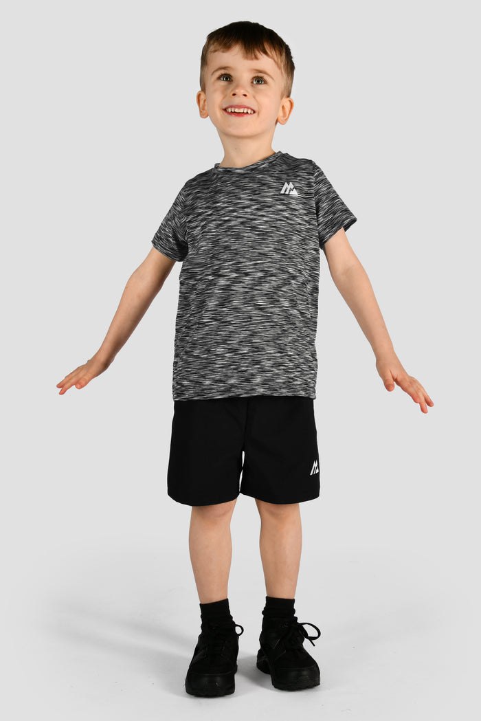 Infants Trail T-Shirt/Shorts Set - Black/Grey Multi