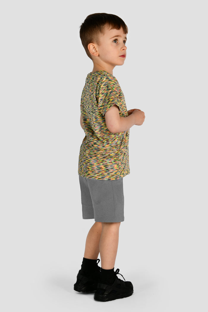 Infants Trail T-Shirt/Shorts Set - Neon Rainbow/Grey