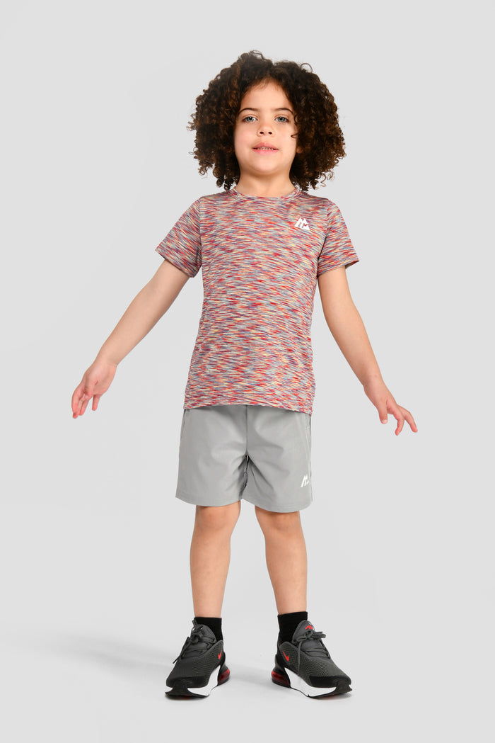 Infants Trail T-Shirt/Short Set - Rainbow/Platinum Grey