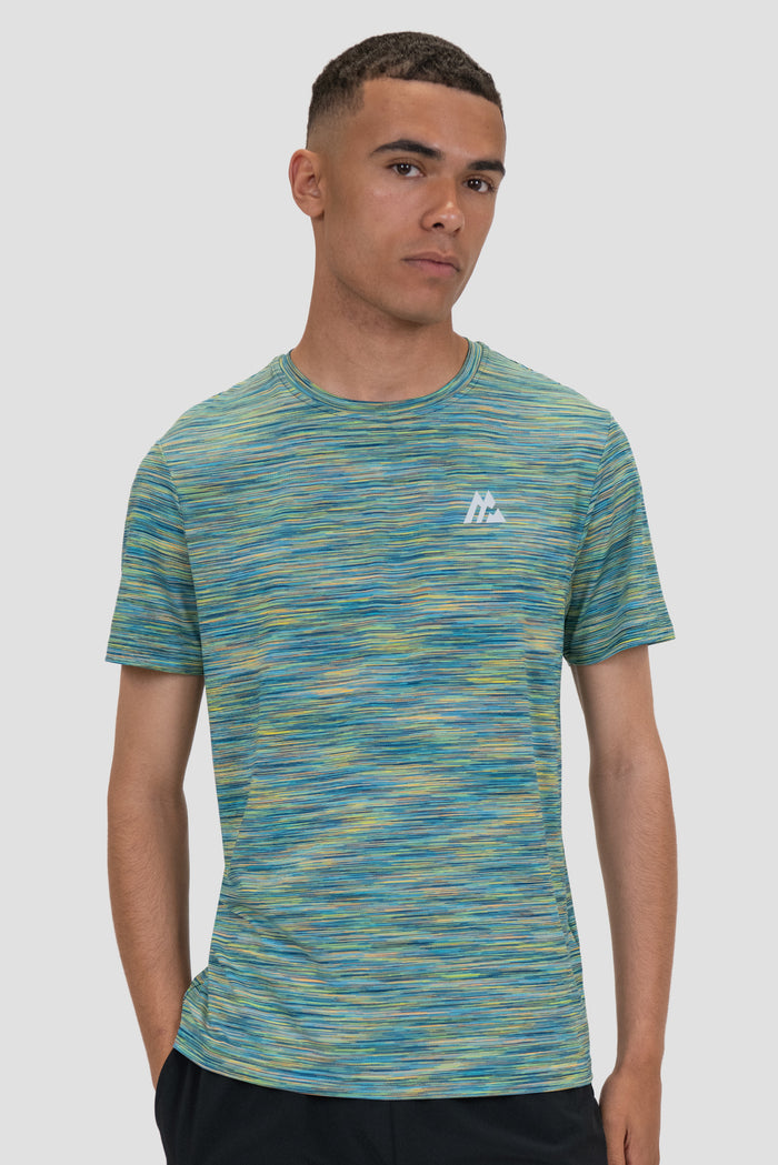 Men's Trail T-Shirt - Blue/Orange/Lime