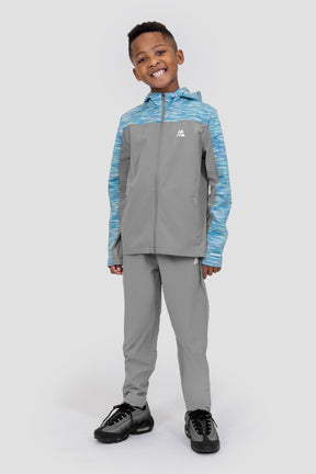 Boys Trail Windbreaker - Grey/Blue/Green/White