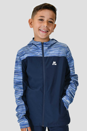 Junior Trail Windbreaker - Navy/White Multi