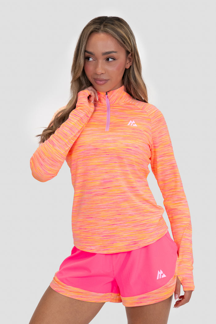 Women's Trail 1/4 Zip - Pink/Orange