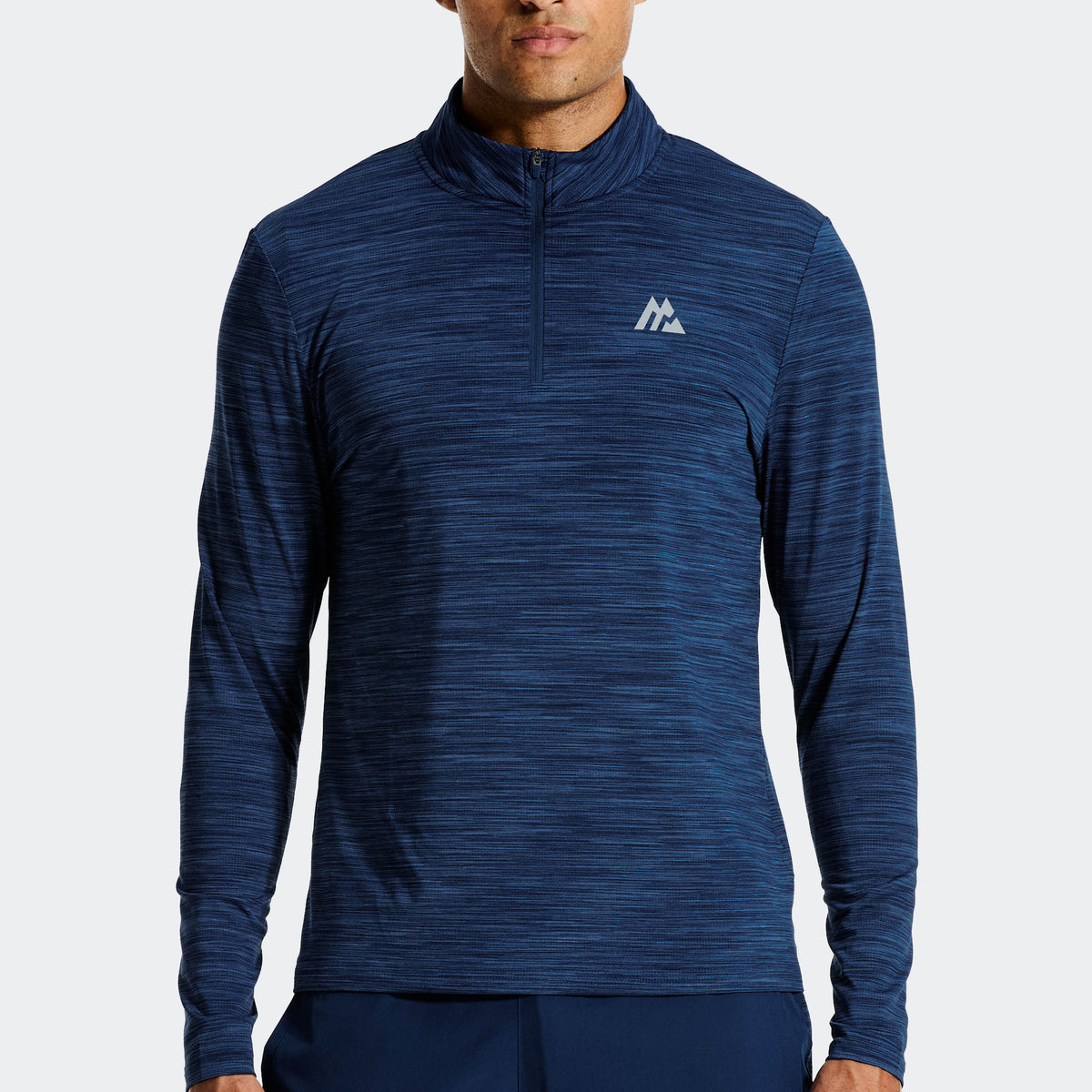 Trail 1/4 Zip - Navy Multi | Montirex Sportswear Gymwear Top