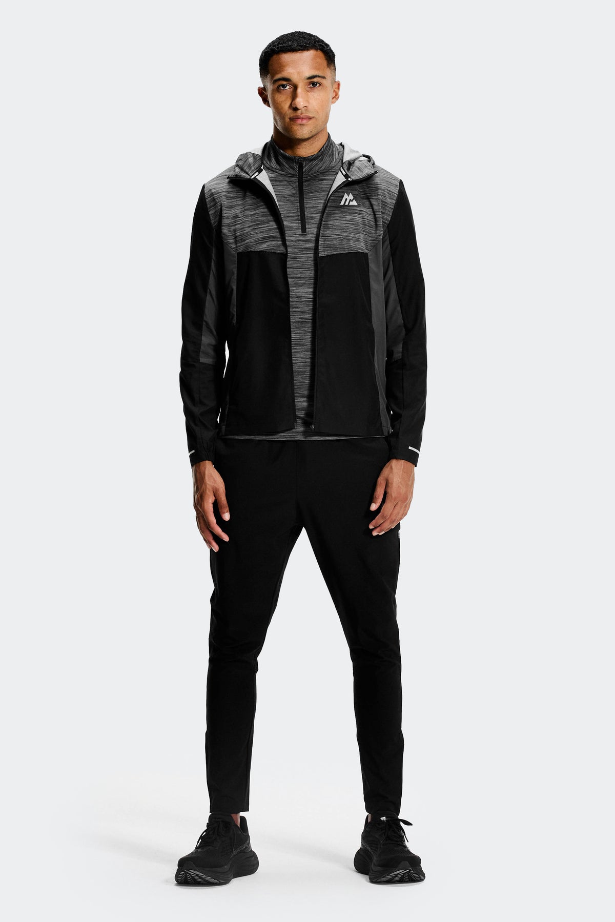 Trail 1/4 Zip - Black/Grey