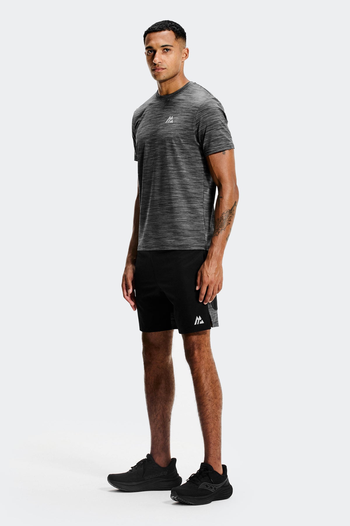 Trail Maglietta Uomo - Nero/Grigio