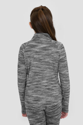 Girls Trail 1/4 Zip - Grey Multi