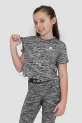 Girls Trail Box T-Shirt - White/Asphalt/Black