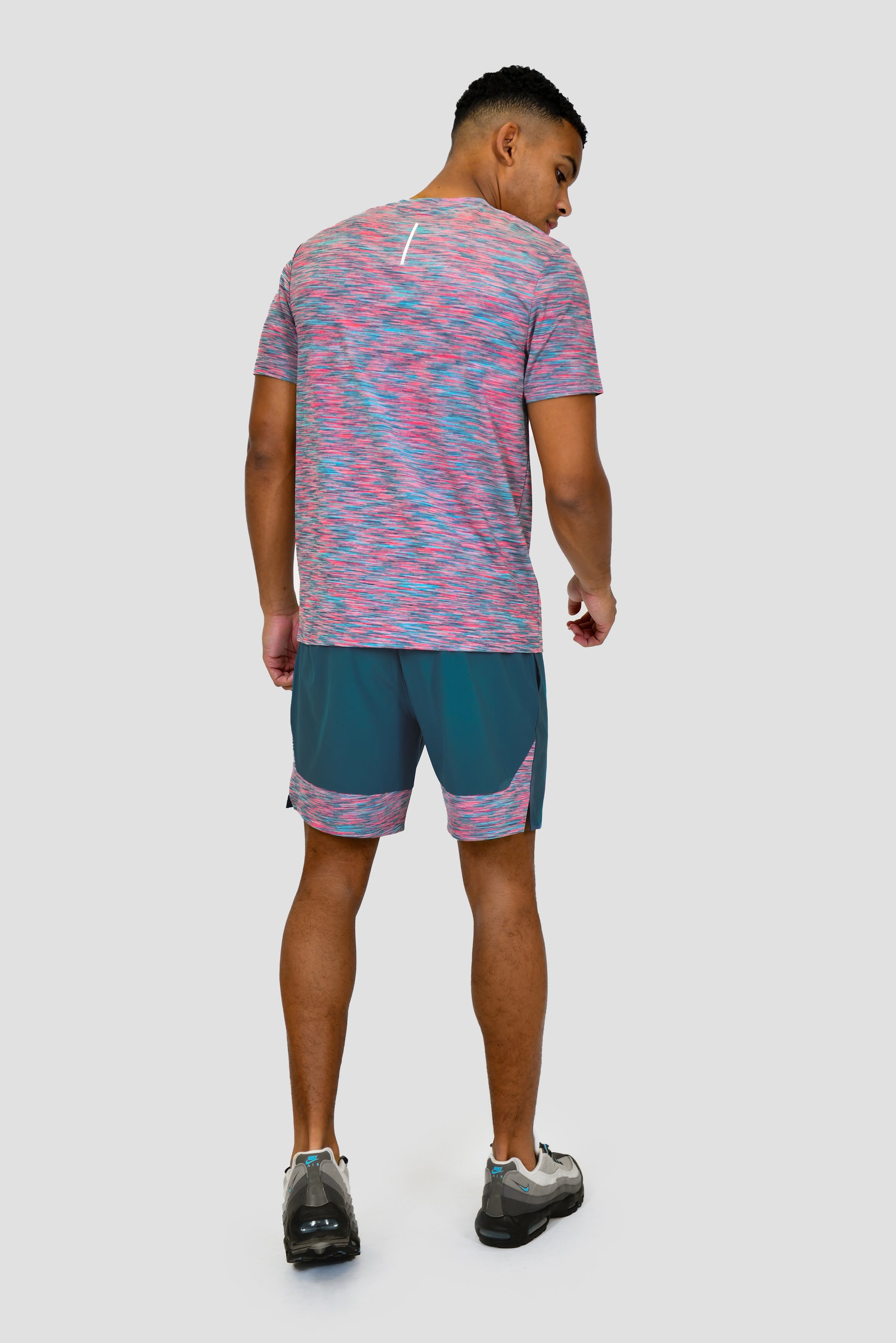 Men's Trail T-Shirt - Teal/Pink