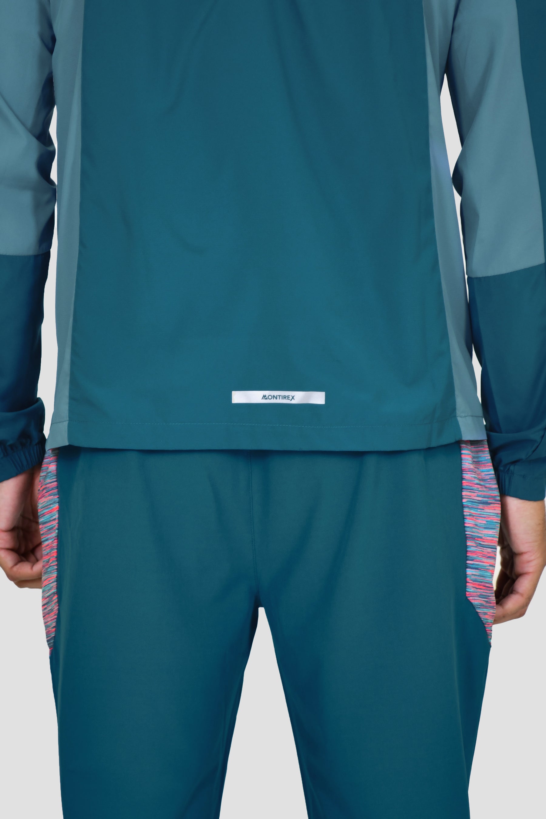 Men's Trail Windbreaker - Teal/Pink