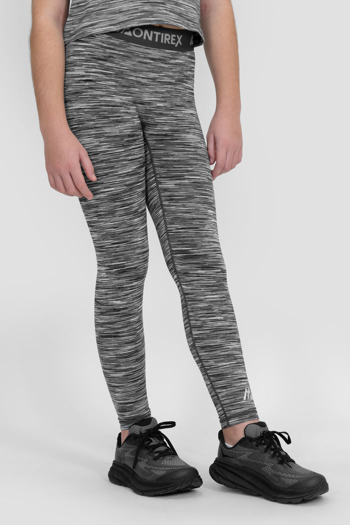 Girls Trail Icon Legging - Grey Multi