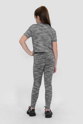 Girls Trail Icon Legging - Grey Multi