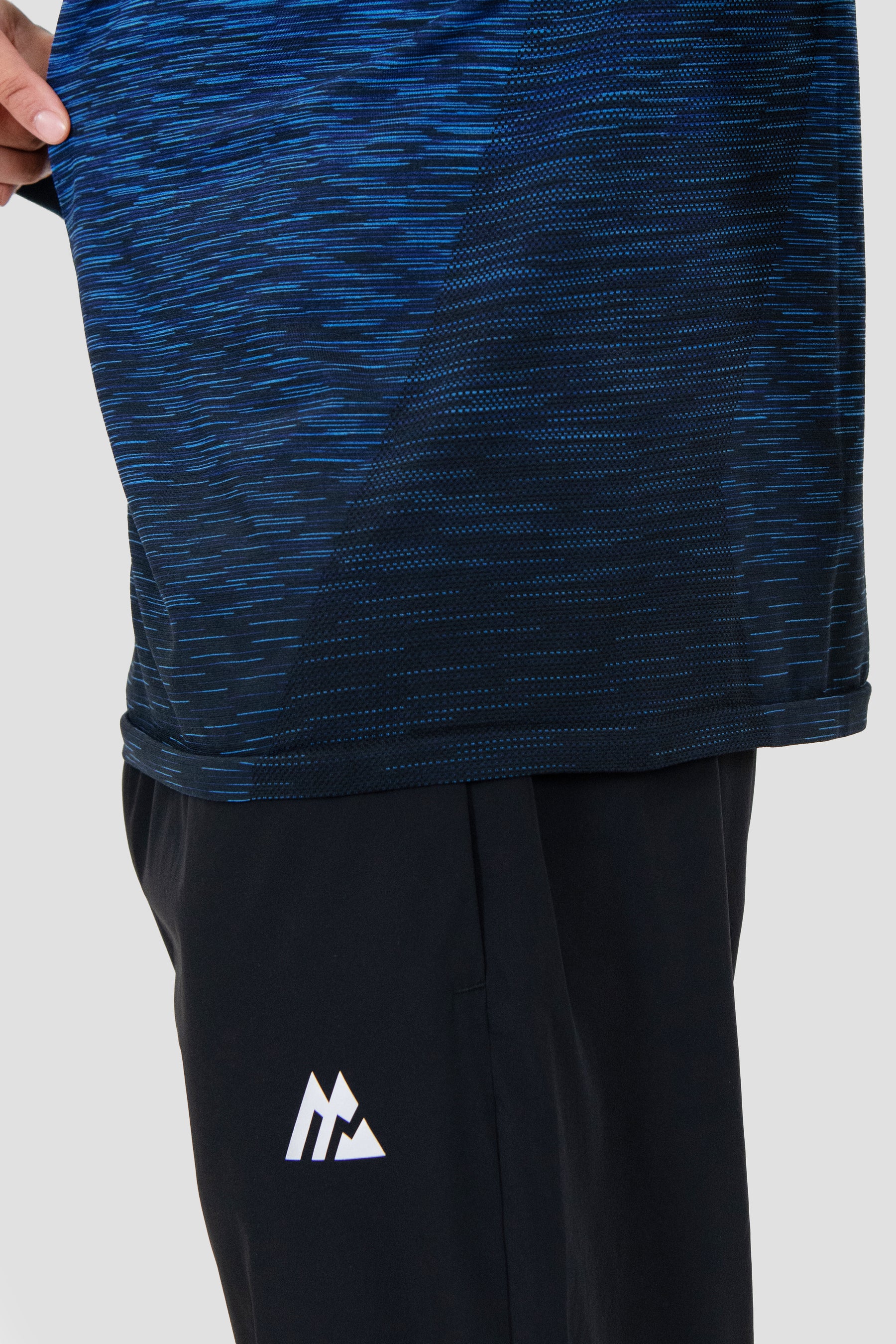 Men's Trail Seamless 1/4 Zip - Navy/Black Multi