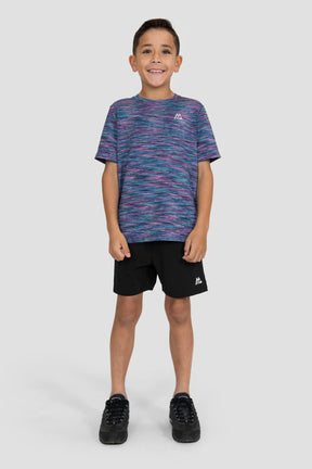 Boys Trail T-Shirt - Navy/Pink/Green