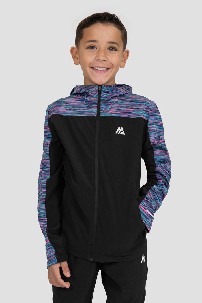 Men's Boys Trail Windbreaker - Black/Navy/Pink/Green