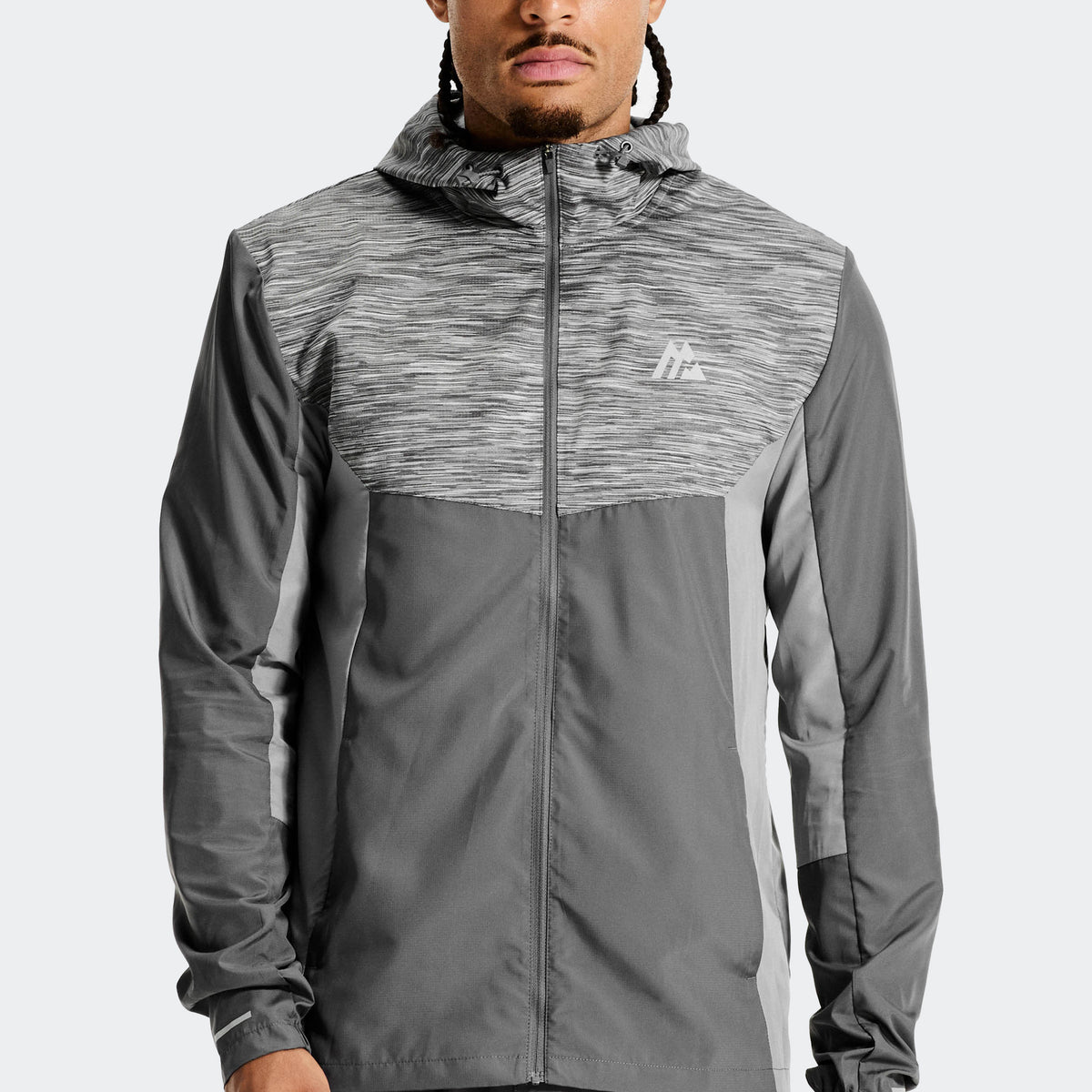 Montirex Trail Windbreaker Grey Multi | Sportswear Gymwear Jacket