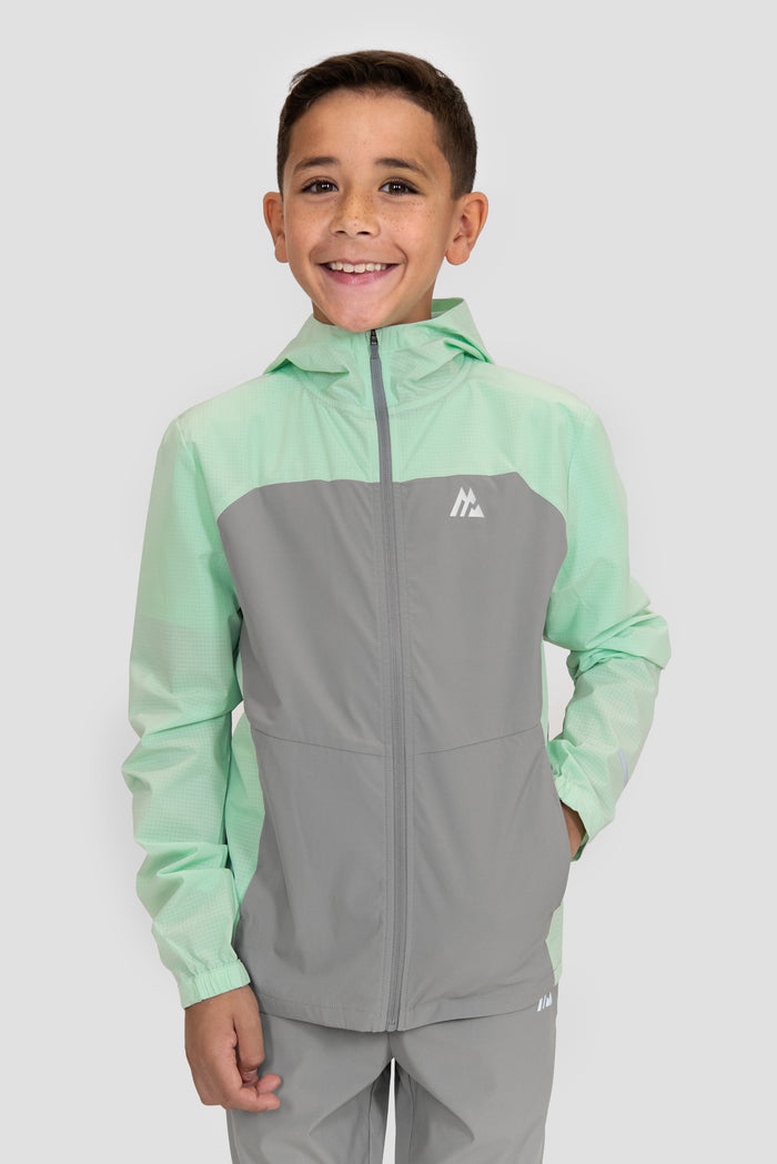 Chaqueta Trek Tech para niño - Espuma de mar/Gris platino