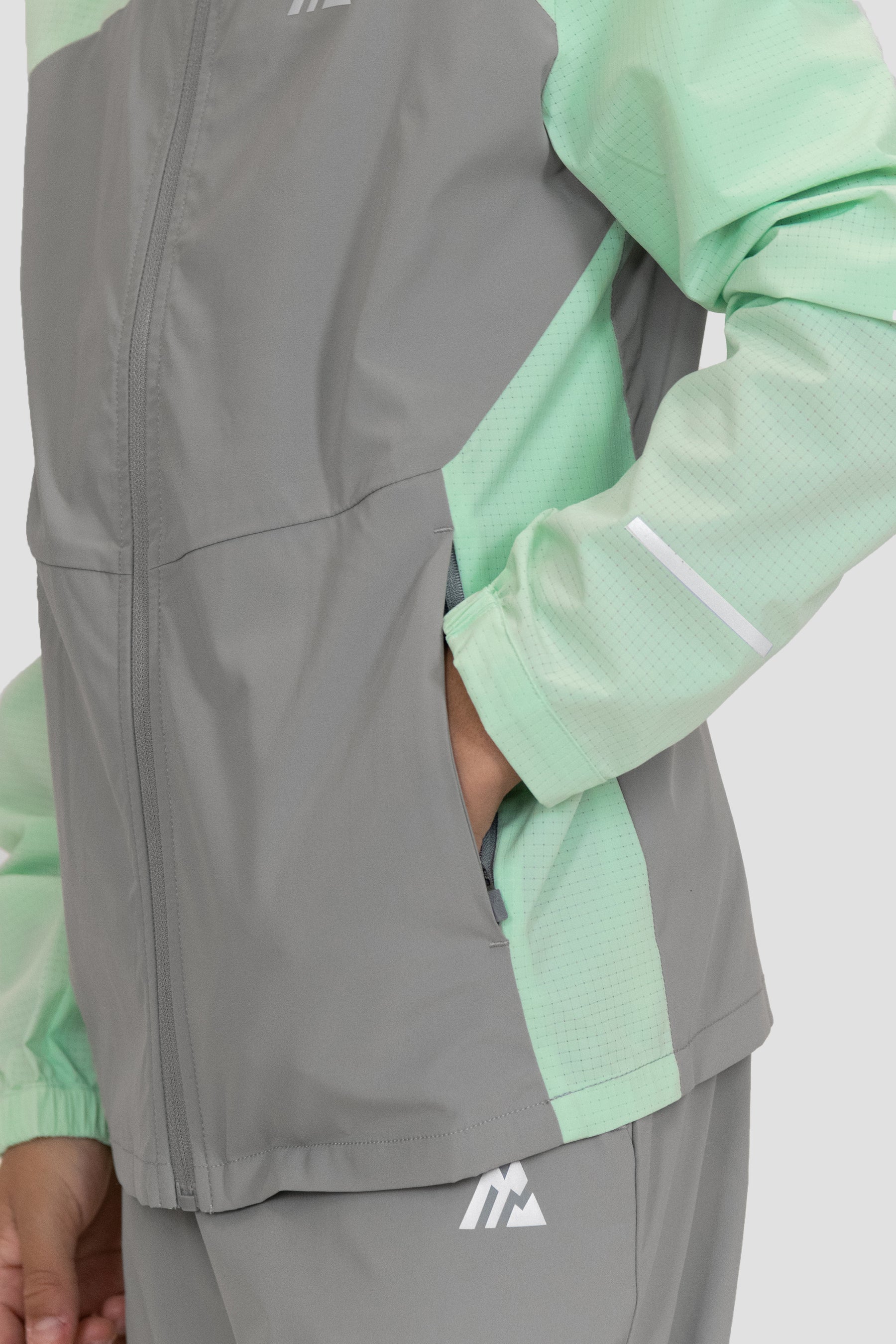 Boys Trek Tech Jacket - Sea Foam/Platinum Grey