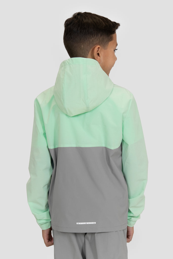 Chaqueta Trek Tech para niño - Espuma de mar/Gris platino