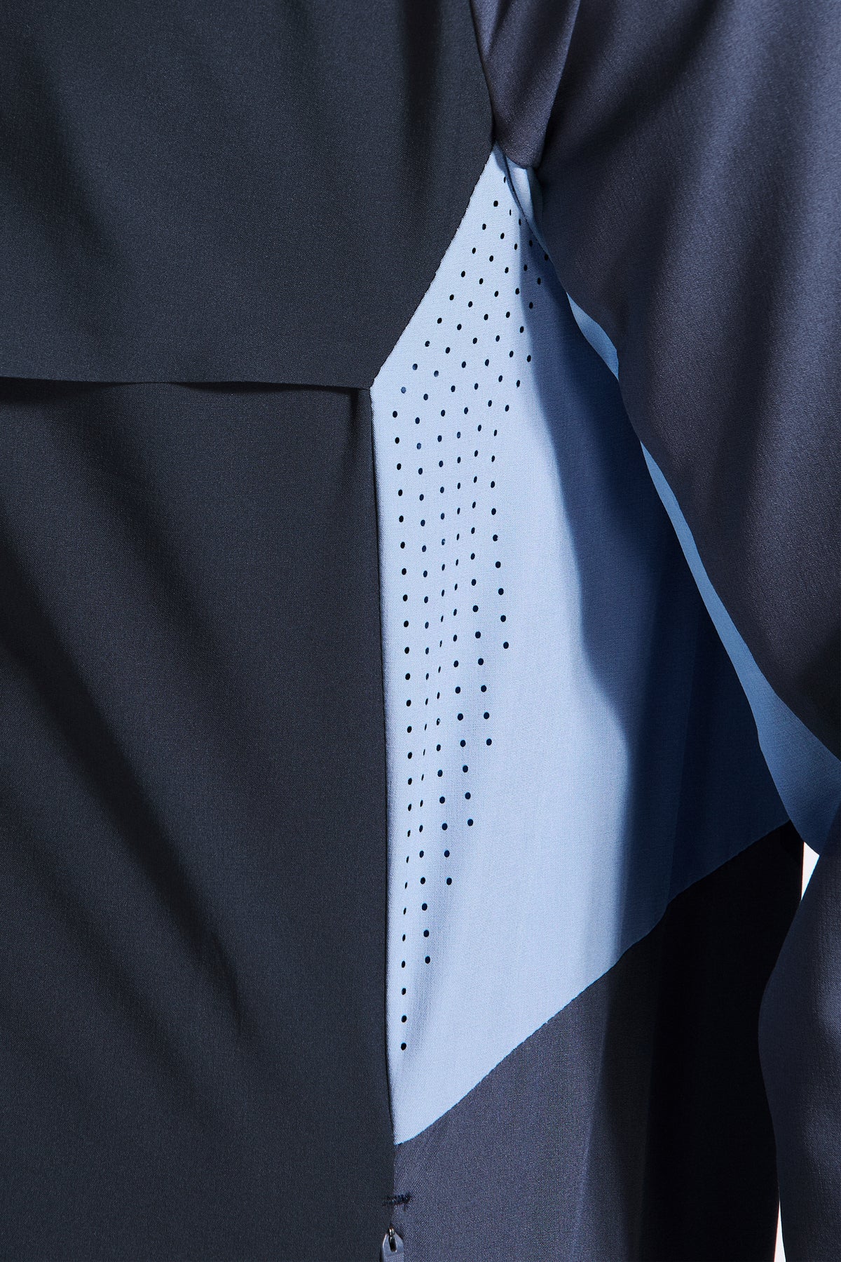 Trion Jacket - Navy Abyss/Graphite/Blue Tide — Laser print vents & panels for improved breathability.