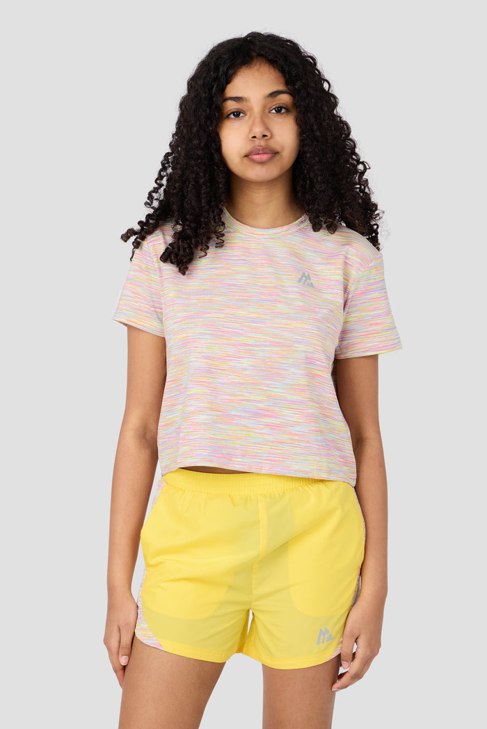 Girls Trail Box T-Shirt - Yellow/Lilac/Pink