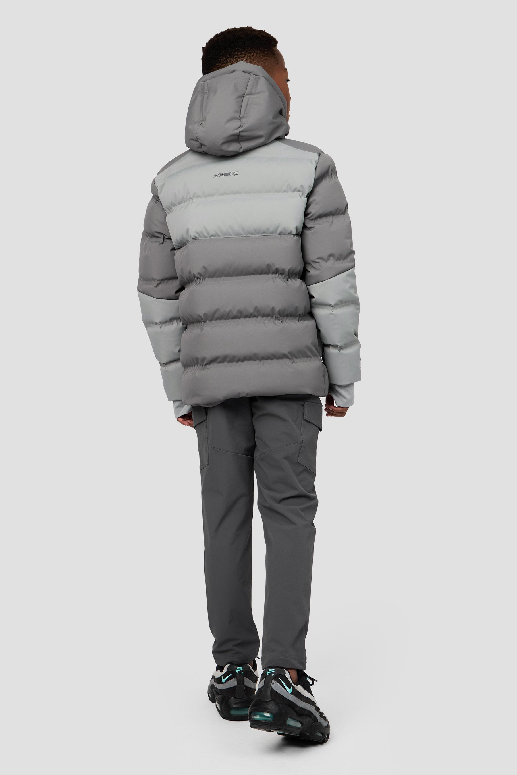 Boys Descent Down Jacket - Cement Grey/Platinum Grey
