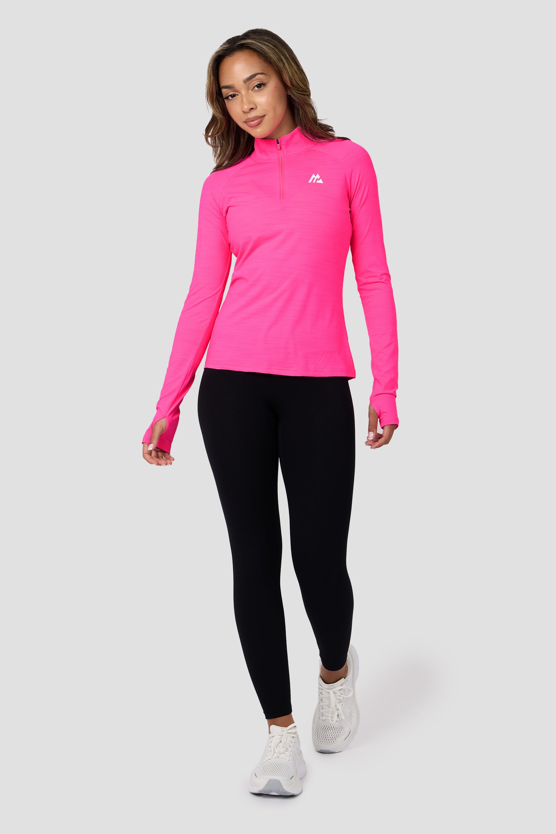 Women's Fly 1/4 Zip - Neon Pink/Hibiscus/Fuchsia 