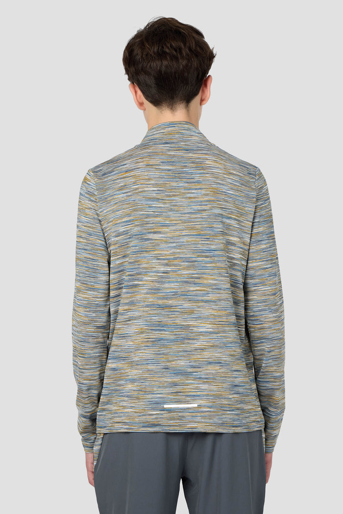 Boys Trail 1/4 Zip - Grey/Blue/Orange
