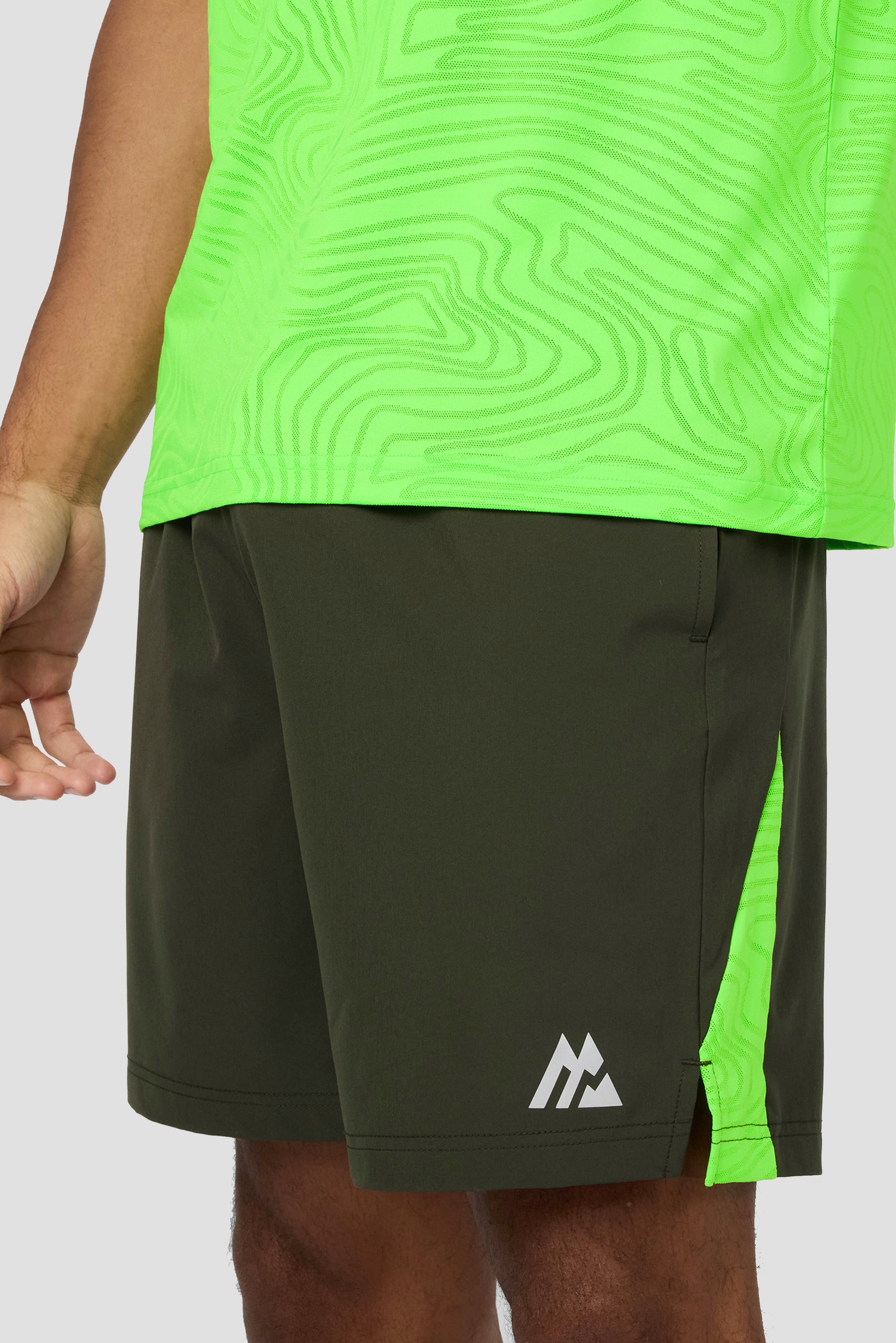 Tide Short - Elm/Neon Green